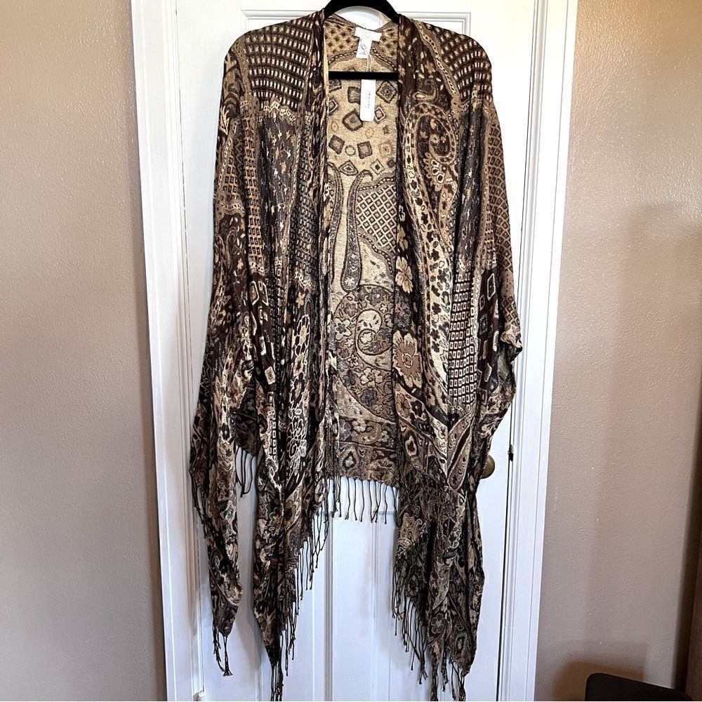 Charming Charlie Brown cardigan shawl